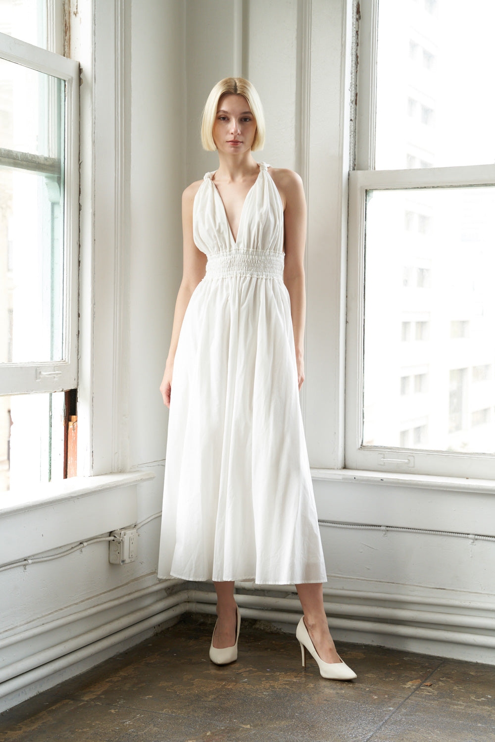 BIG CITY DREAMS WOVEN MIDI DRESS - By Baano