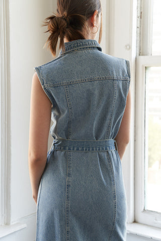 JUST FOLLOW ME DENIM MIDI DRESS - By Baano