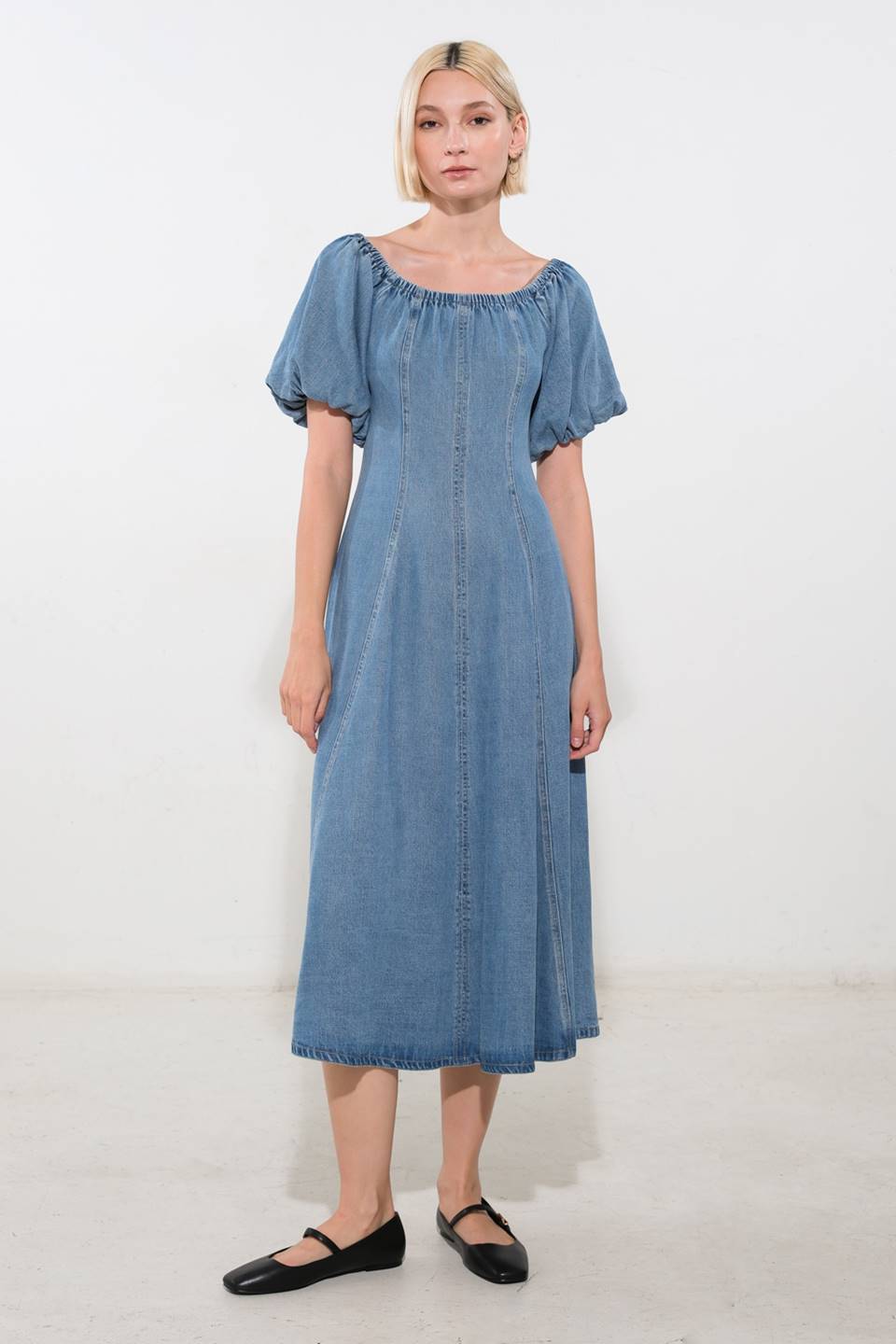 COASTAL CUTIE TENCEL MIDI DRESS - By Baano