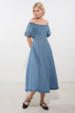 COASTAL CUTIE TENCEL MIDI DRESS - By Baano
