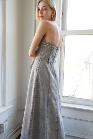 SECRET CRUSH TWILL MIDI DRESS - By Baano