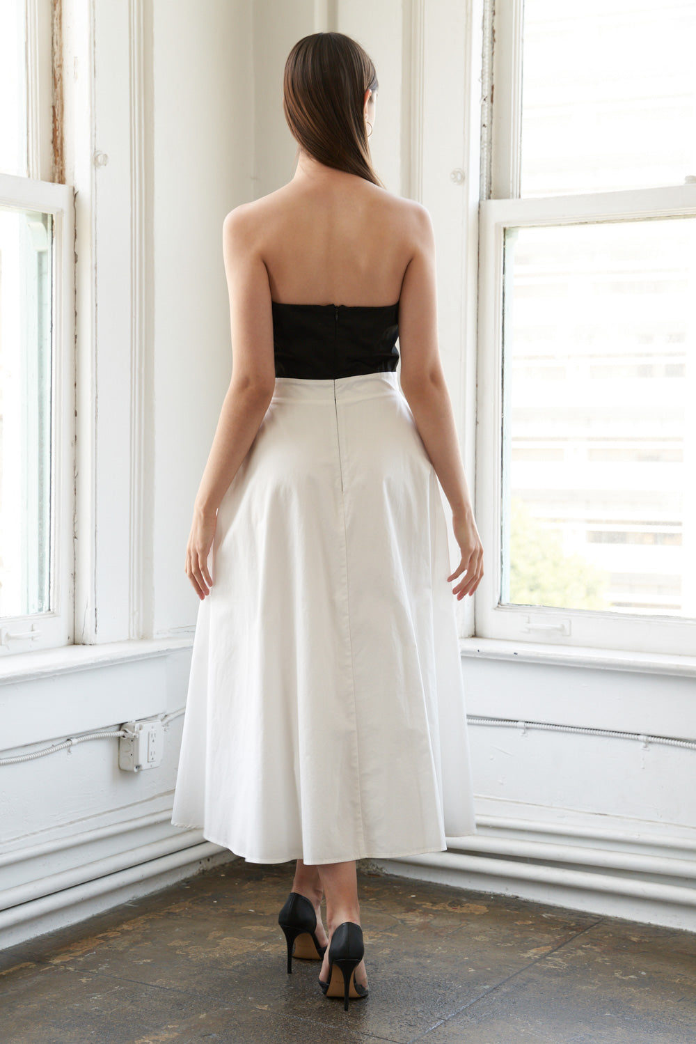 BLISSFUL BREEZE WOVEN MIDI DRESS - By Baano