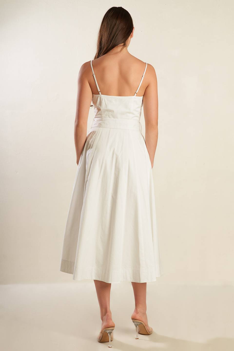 A DAY IN THE MEADOW WHITE WOVEN MIDI DRESS - By Baano