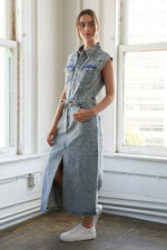 WILDFLOWER WHIMSY DENIM MIDI DRESS - By Baano