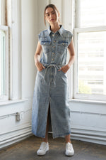 WILDFLOWER WHIMSY DENIM MIDI DRESS - By Baano