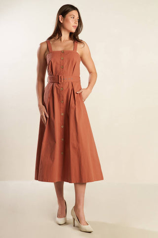 CALIFORNIA DREAMING WOVEN MIDI DRESS - By Baano