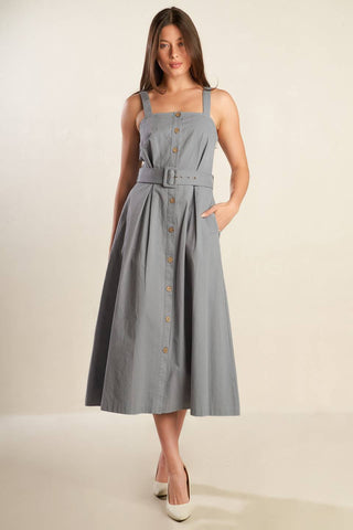 CALIFORNIA DREAMING WOVEN MIDI DRESS - By Baano