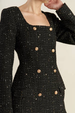 HEART UNBOUND TWEED MINI DRESS - By Baano