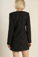 HEART UNBOUND TWEED MINI DRESS - By Baano