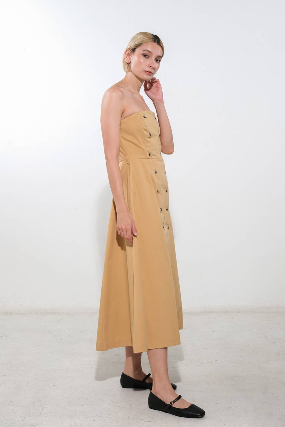 FOLLOW YOU EVERYWHERE WOVEN MIDI DRESS - By Baano