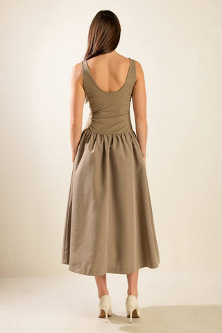 LIGHT UP THE SKY WOVEN MIDI DRESS - By Baano
