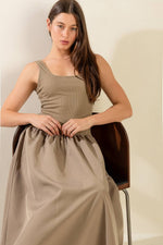 LIGHT UP THE SKY WOVEN MIDI DRESS - By Baano