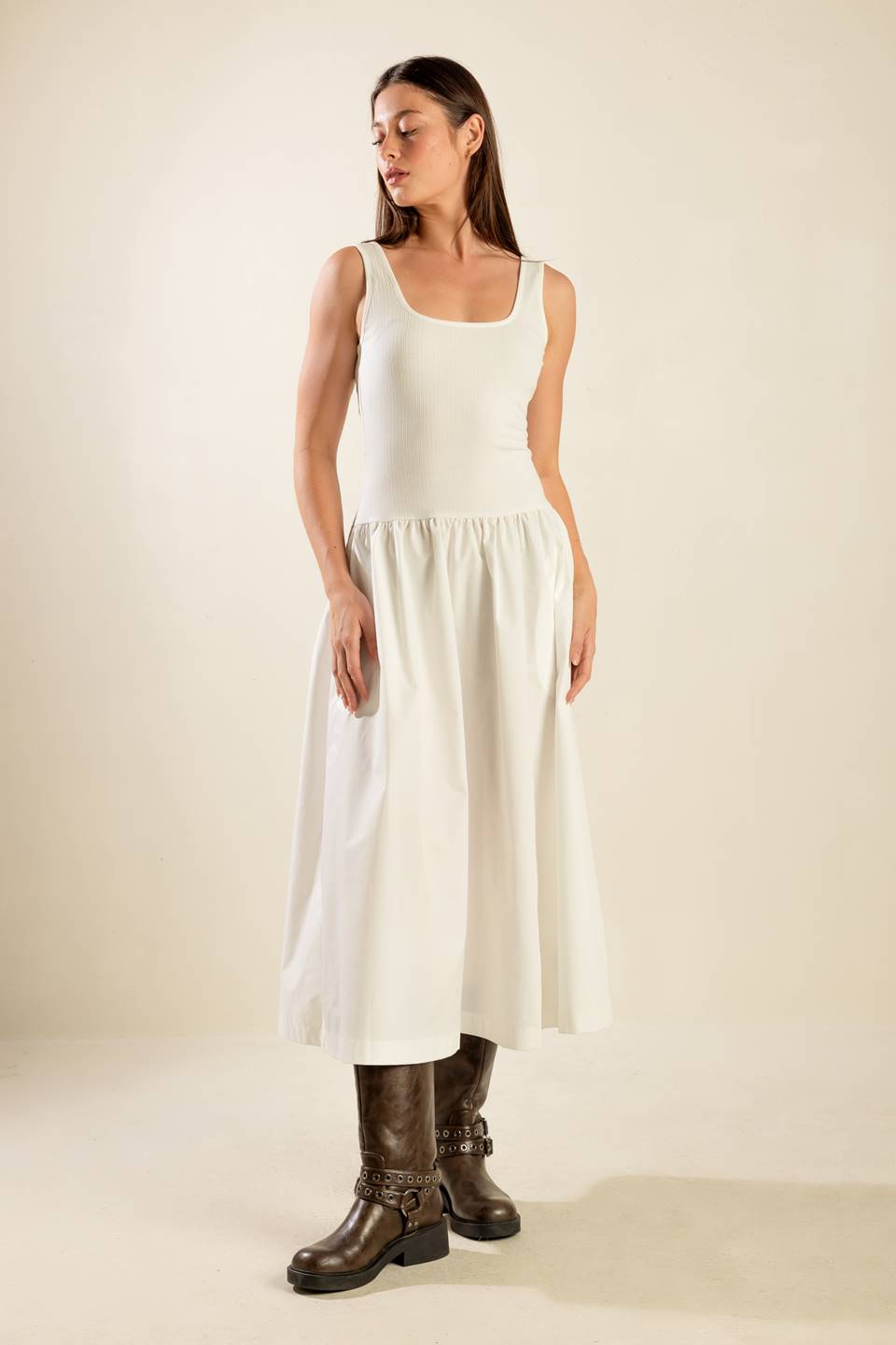 LIGHT UP THE SKY WOVEN MIDI DRESS - By Baano