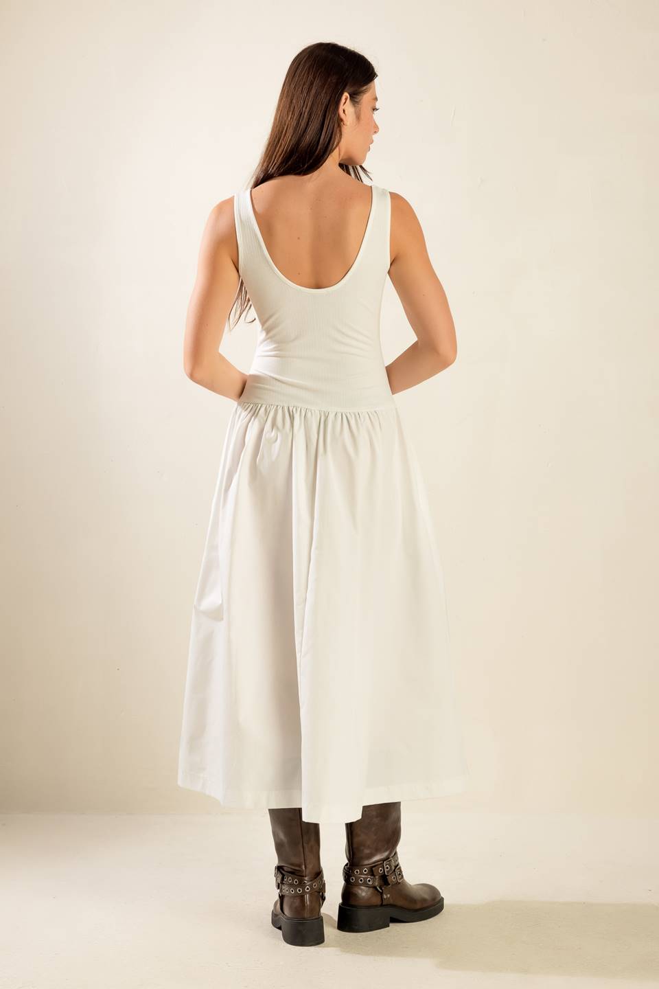 LIGHT UP THE SKY WOVEN MIDI DRESS - By Baano