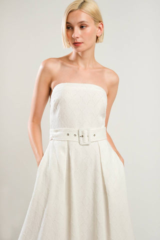 LIFE'S COMPASS WOVEN MIDI DRESS - By Baano