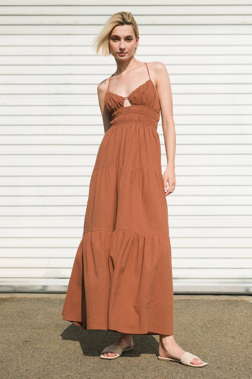 EFFORTLESS ELEGANCE WOVEN MAXI DRESS - By Baano