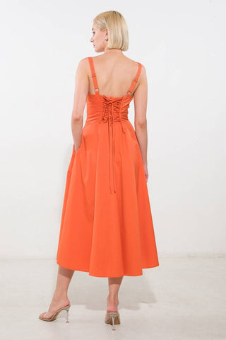OCEANIC OPULENCE WOVEN MIDI DRESS - By Baano