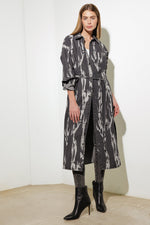 HERE & NOW WOVEN DENIM MIDI SHIRT DRESS - By Baano