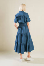ABSOLUTE EDGE DENIM MIDI DRESS - By Baano