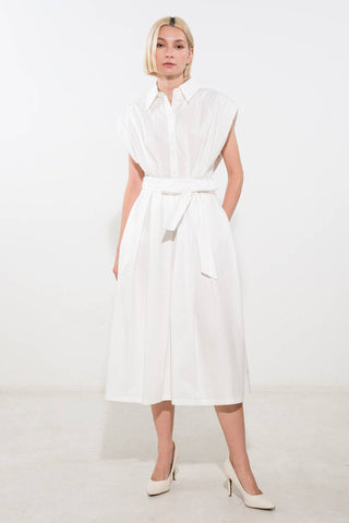 DEEPER CONNECTION WOVEN MIDI DRESS - By Baano