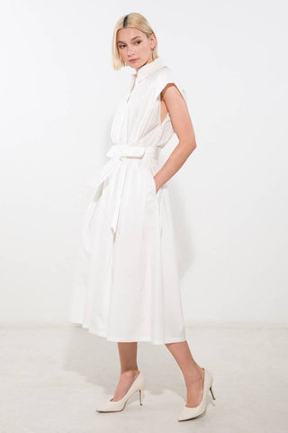 DEEPER CONNECTION WOVEN MIDI DRESS - By Baano