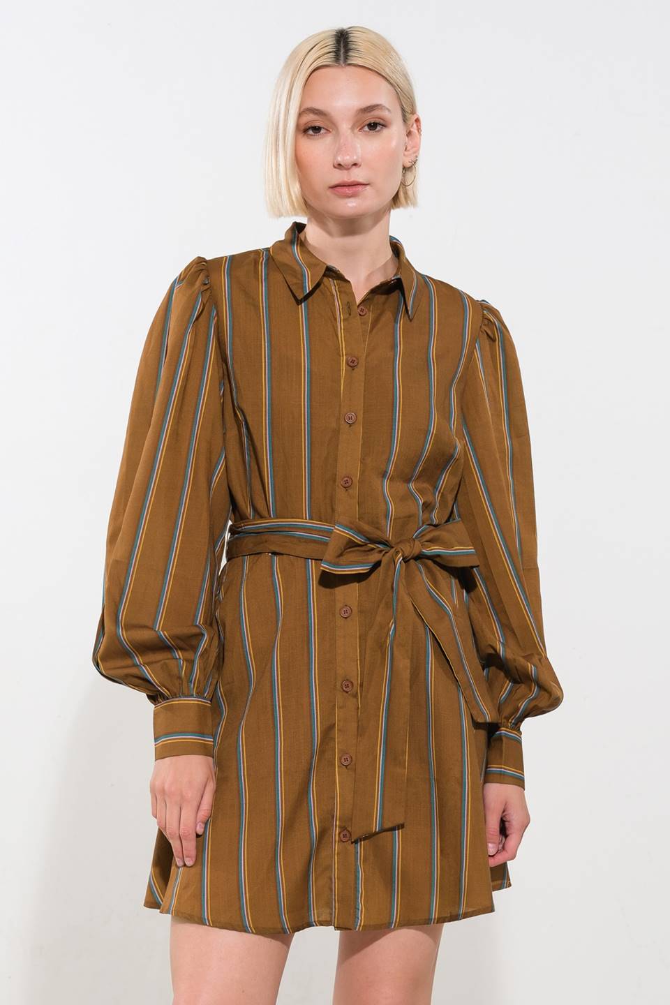 GIVE IT A GO WOVEN MINI DRESS - By Baano