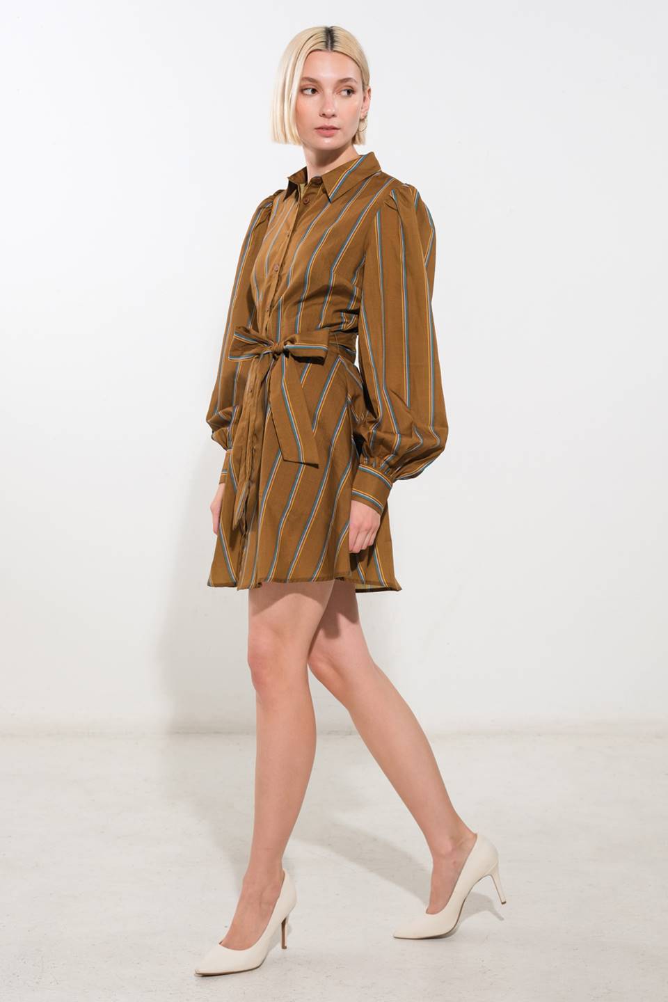 GIVE IT A GO WOVEN MINI DRESS - By Baano