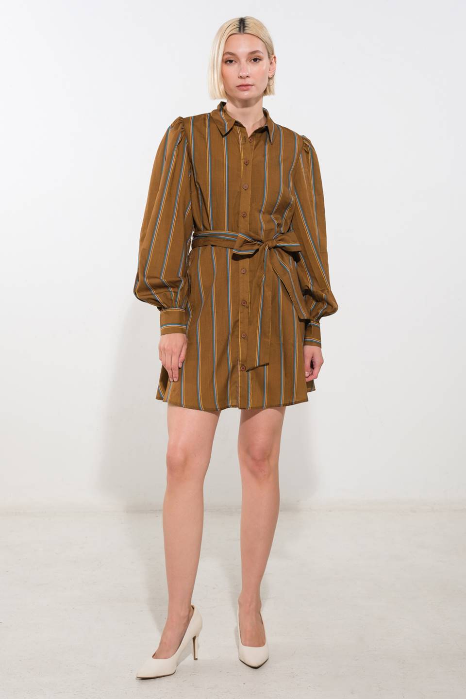 GIVE IT A GO WOVEN MINI DRESS - By Baano