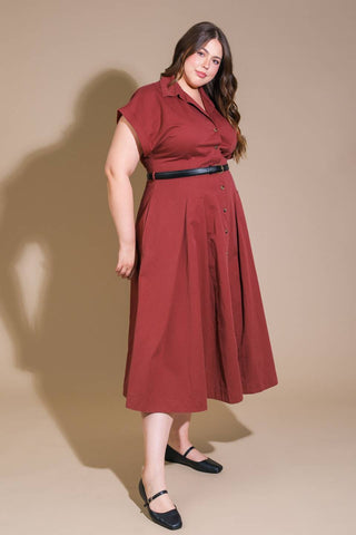 PERFECT BALANCE WOVEN MIDI DRESS - By Baano