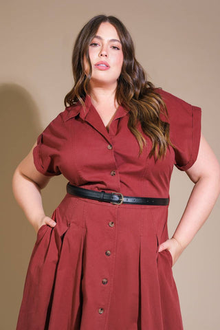 PERFECT BALANCE WOVEN MIDI DRESS - By Baano