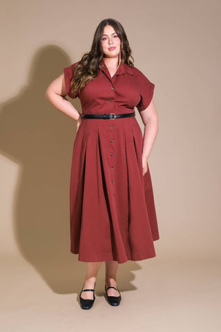 PERFECT BALANCE WOVEN MIDI DRESS - By Baano