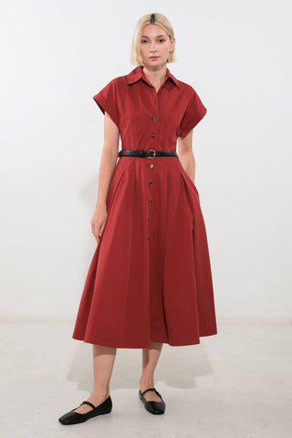 PERFECT BALANCE WOVEN MIDI DRESS - By Baano