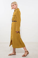 STATE OF BLISS WOVEN MIDI DRESS - By Baano