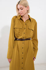 STATE OF BLISS WOVEN MIDI DRESS - By Baano