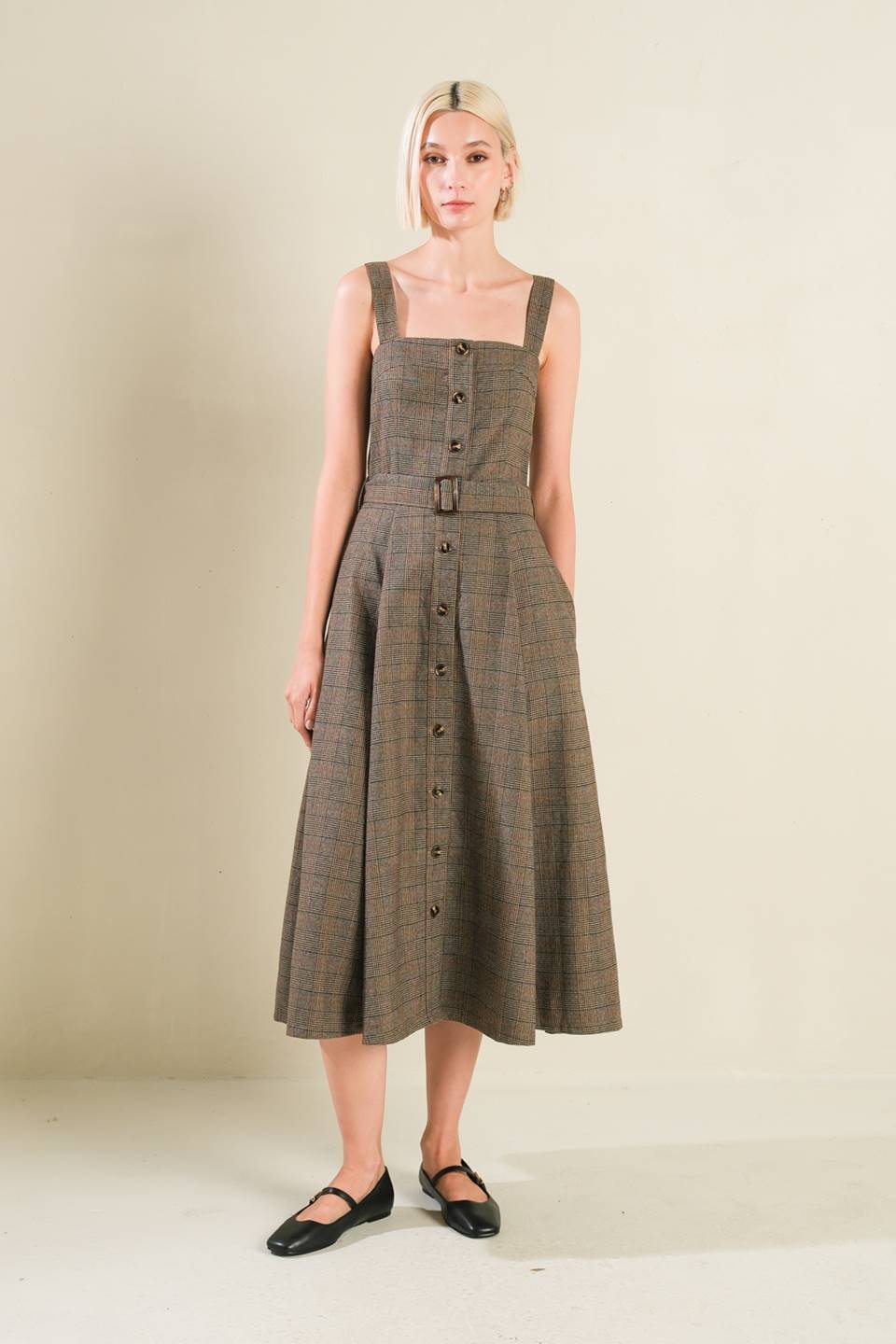 HAPPY CHANCE WOVEN MIDI DRESS - By Baano