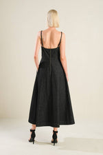 YOU ARE MY SUNSHINE DENIM MIDI DRESS - By Baano