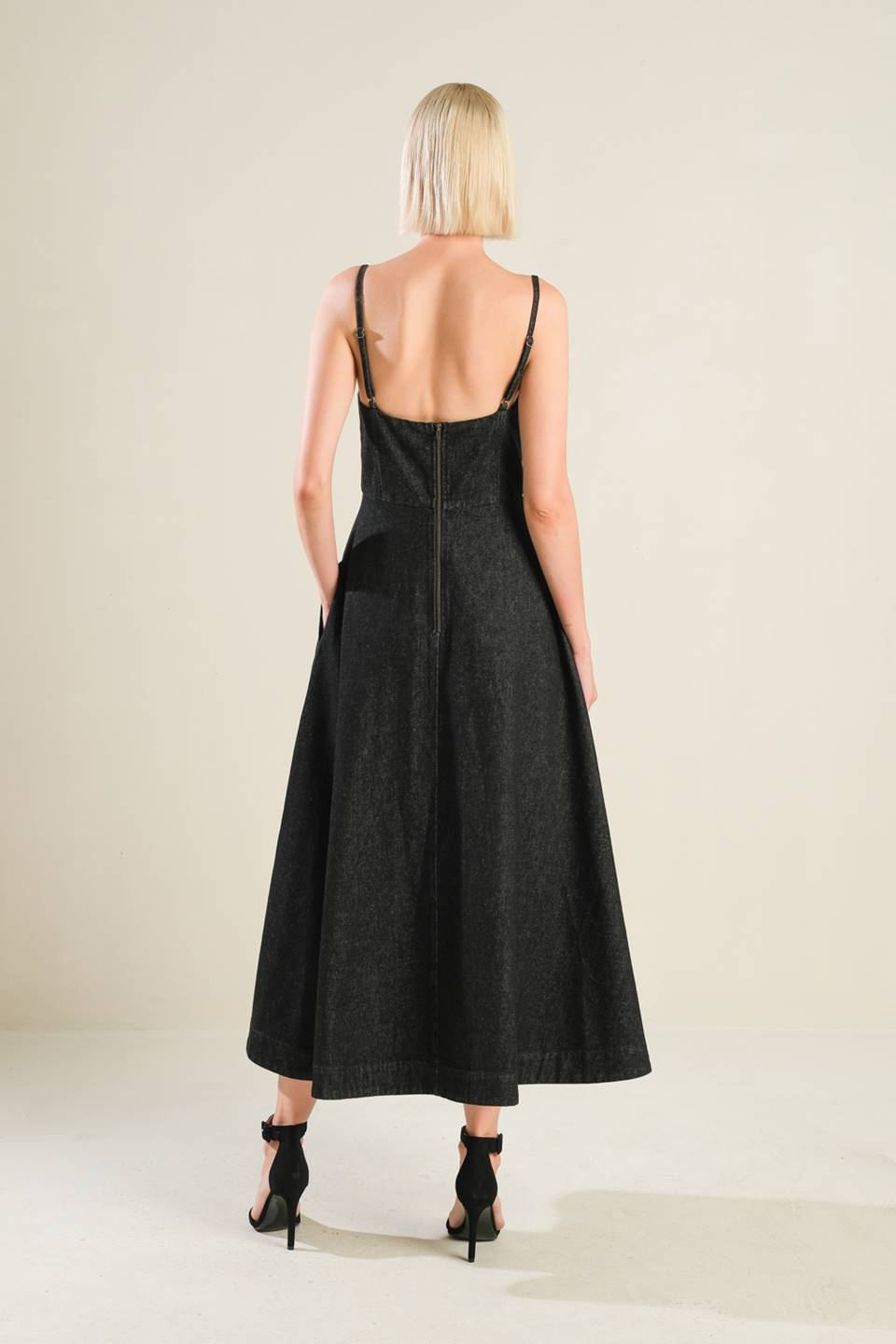 YOU ARE MY SUNSHINE DENIM MIDI DRESS - By Baano