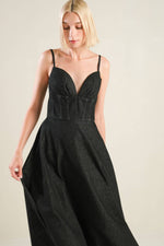 YOU ARE MY SUNSHINE DENIM MIDI DRESS - By Baano