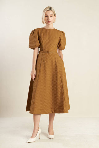 CAN'T STOP ME WOVEN MIDI DRESS - By Baano
