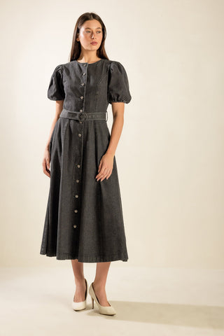 IN MY MIND DENIM MIDI DRESS - By Baano