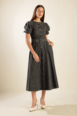 IN MY MIND DENIM MIDI DRESS - By Baano
