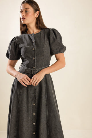 IN MY MIND DENIM MIDI DRESS - By Baano