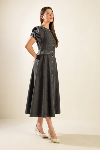 IN MY MIND DENIM MIDI DRESS - By Baano