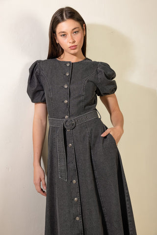 IN MY MIND DENIM MIDI DRESS - By Baano