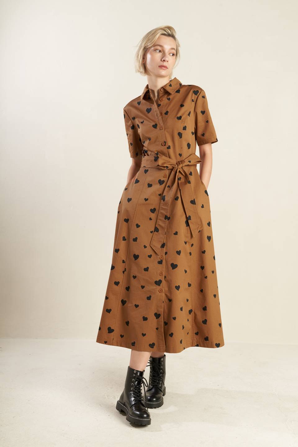 READY TO GO WOVEN MIDI DRESS - By Baano