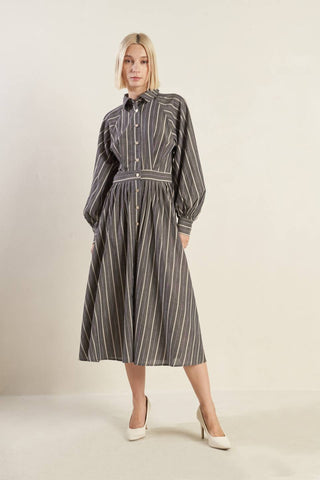 WHAT I FEEL WOVEN MIDI DRESS - By Baano