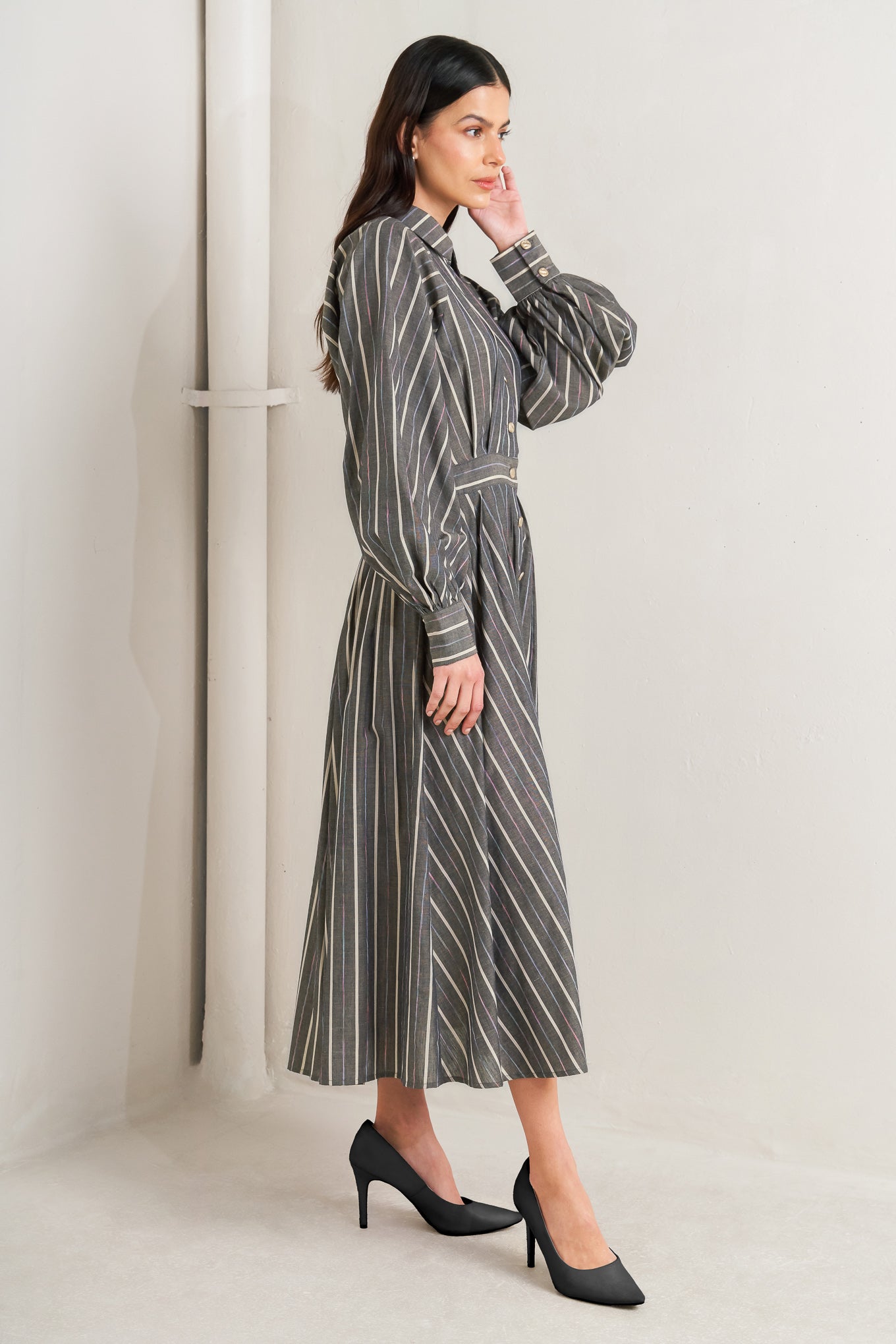 WHAT I FEEL WOVEN MIDI DRESS Flying Tomato