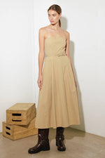 TAKING COMPLIMENTS WOVEN MIDI DRESS - By Baano