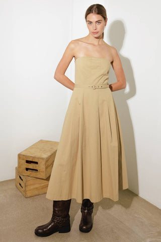 TAKING COMPLIMENTS WOVEN MIDI DRESS - By Baano