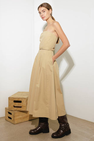 TAKING COMPLIMENTS WOVEN MIDI DRESS - By Baano